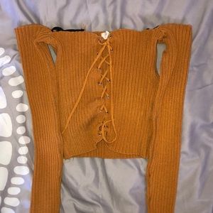 Off the shoulder crop top